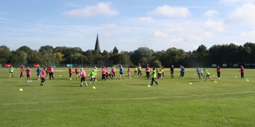 Coaching at the first England match